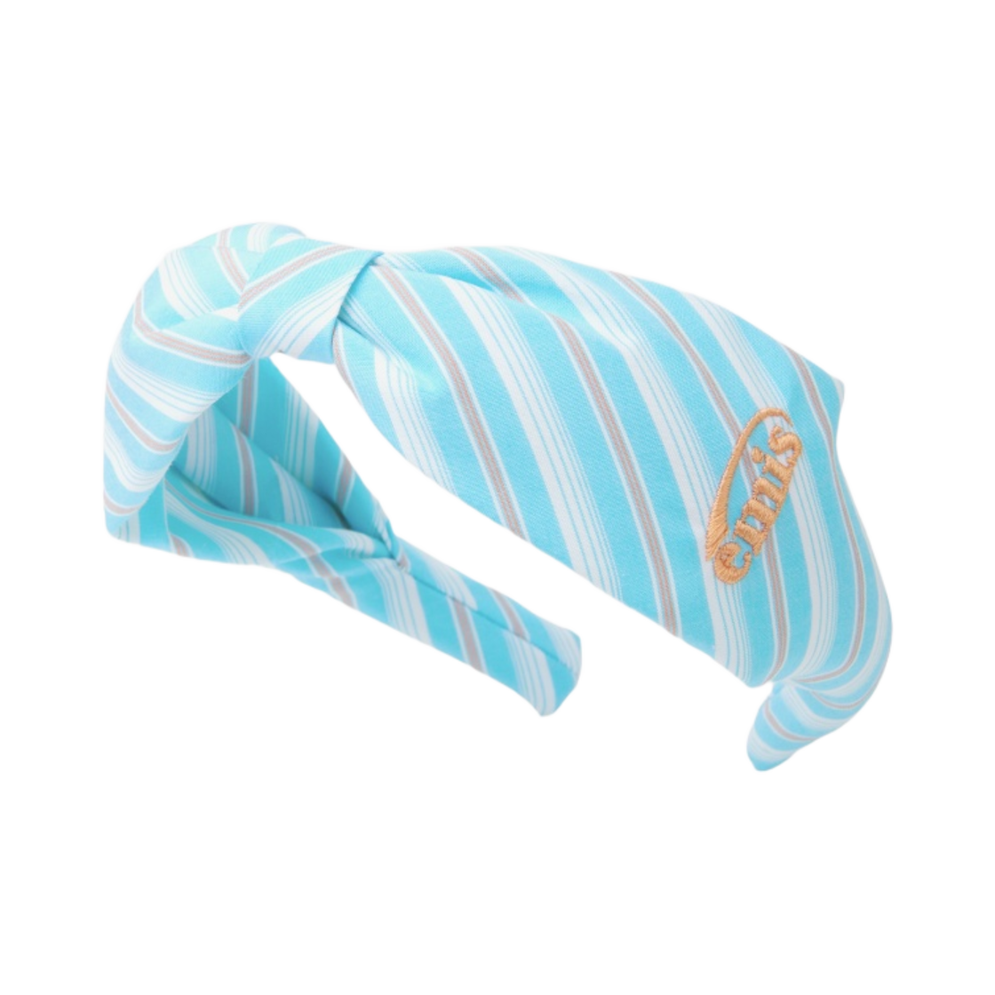 이미스 핀 스트라이프 리본 헤어밴드 스카이 블루(Emis Pin Stripe Ribbon Hairband Sky Blue) - 1