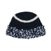 Allincomplete Fluffy Ring Crochet Hat Black