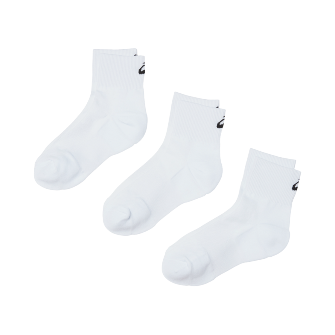 132430512-100 Asics Running Quarter Socks Brilliant White (3 Pack)