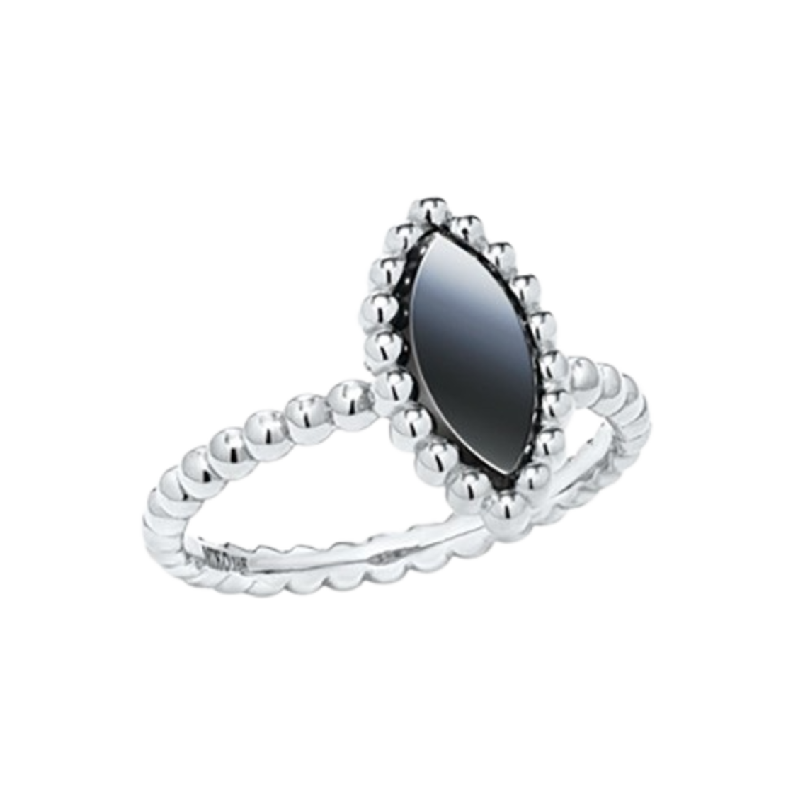 미꼬 베스티 마퀴즈 오닉스 링 화이트 골드(Miko Vasty Marquise Onyx Ring White Gold)