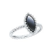 Miko Vasty Marquise Onyx Ring White Gold