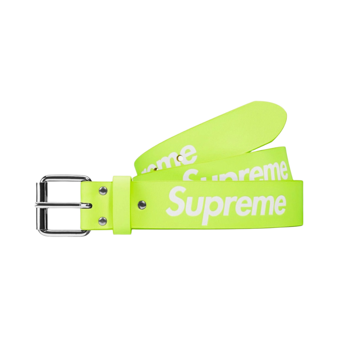 슈프림 리핏 레더 벨트 플로레센트 옐로우 - 23SS(Supreme Repeat Leather Belt Fluorescent Yellow - 23SS) - 1