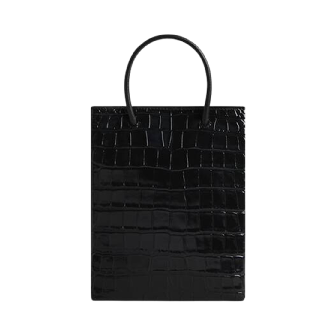 발렌시아가 라지 쇼핑 백 크로커다일 엠보스 블랙(Balenciaga Large Shopping Bag Crocodile Embossed Black) - 4