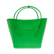 Bottega Veneta Arco Large Rubber Shopping Bag Grass