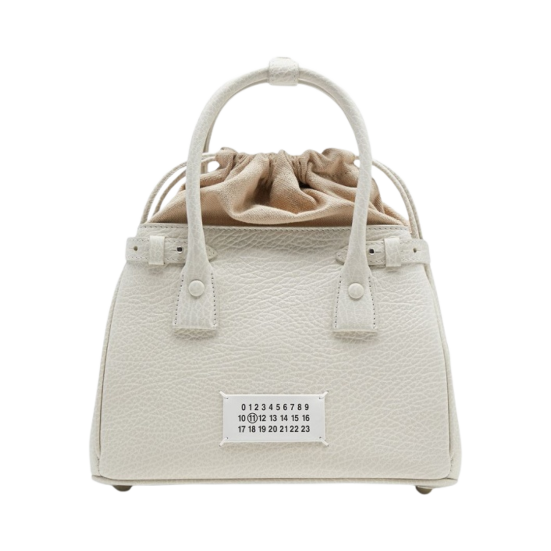 SB3WD0005P4348T2003 Maison Margiela 5AC Mini Drawstring Bag White
