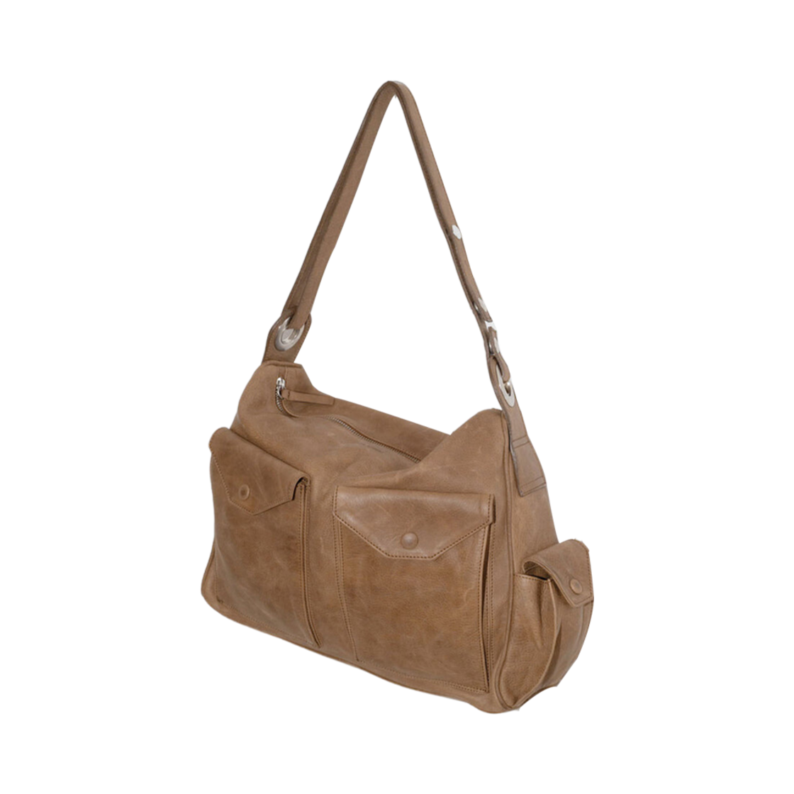 RR0002 Paloma Wool Belinda Soft Leather Adjustable Shoulder Bag Brown