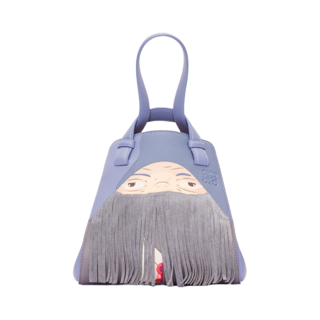 로에베 x 하울의 움직이는 성 마르클 해먹 너겟백 나파 카프스킨 블루베리(Loewe x Howl's Moving Castle Markl Hammock Nugget Bag in Nappa Calfskin Blueberry) - 1