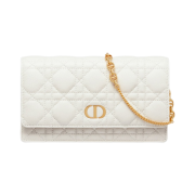 Dior Caro Pouch Latte Supple Cannage Calfskin