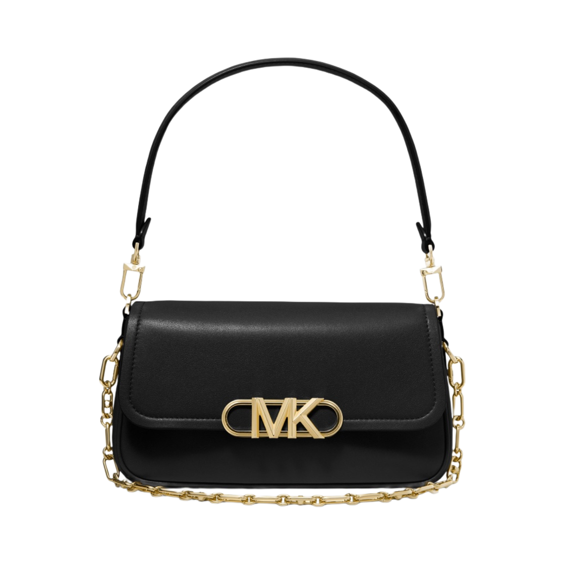 30F2G7PC2L001 Michael Kors Parker Medium Leather Shoulder Bag Black - 대표 이미지 #1