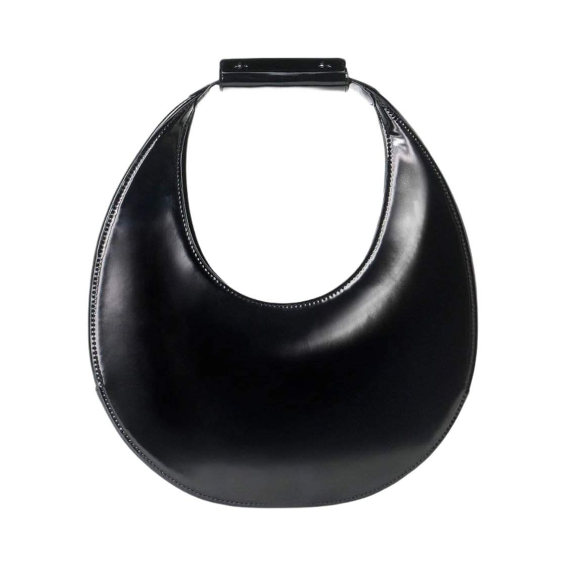 스타우드 폴리시드 문 백 블랙(Staud Polished Moon Bag Black)