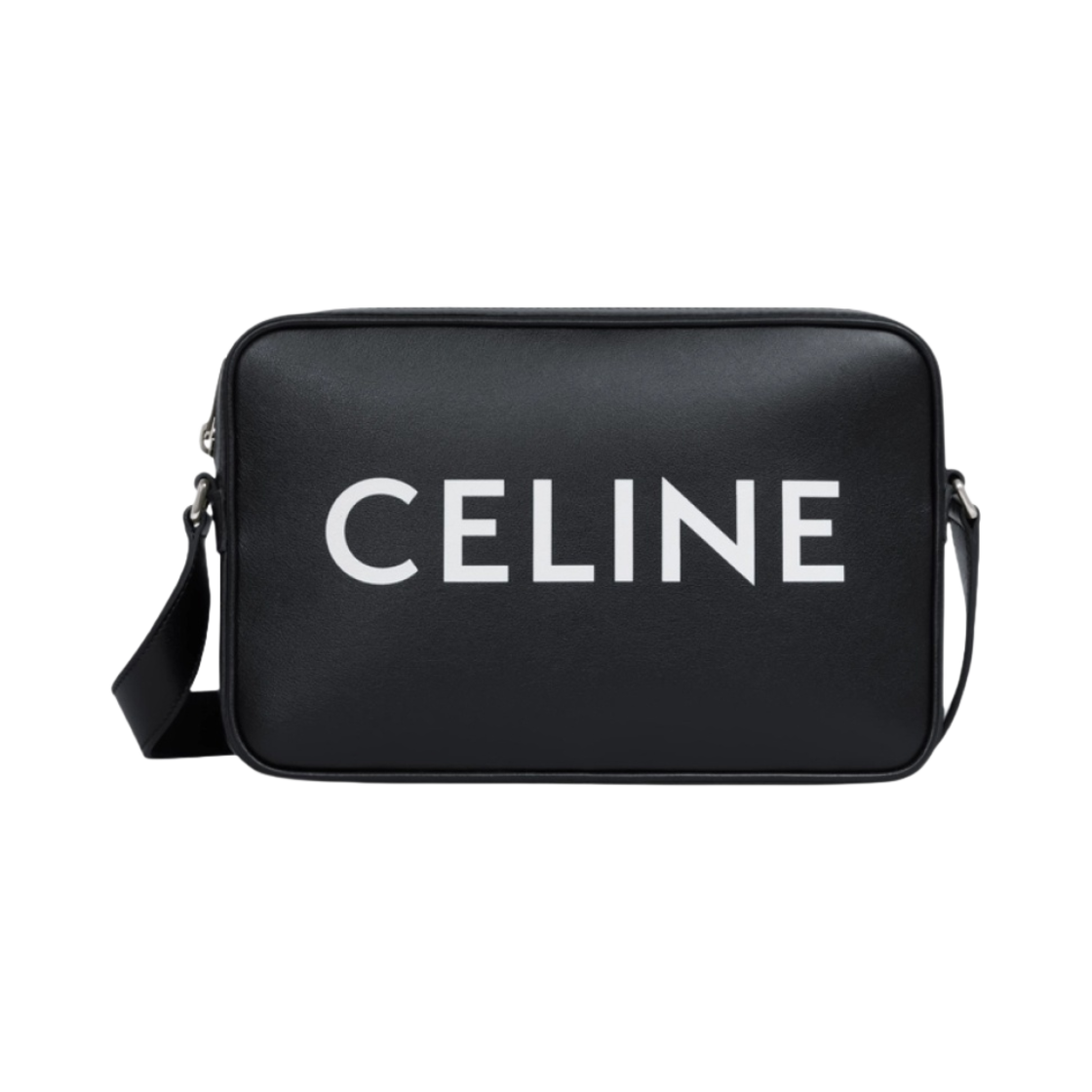 셀린느 스무스 카프스킨 셀린느 프린트 미디움 메신저백 블랙