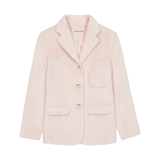 MF24710JK002MLPFR Margarin Fingers Hairy Wool Jacket Light Pink