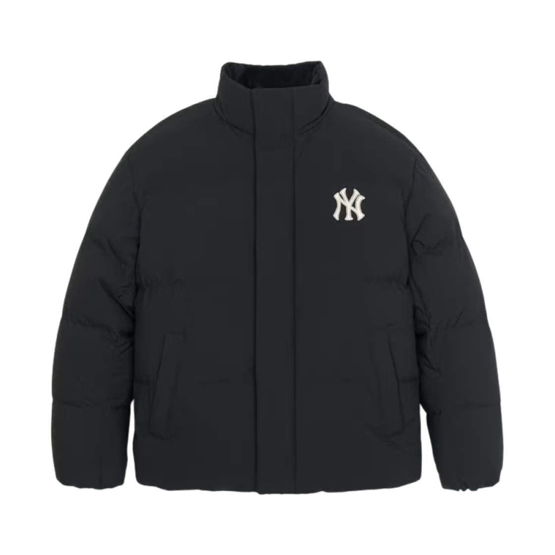 3ADJM1646-50BKS MLB Biglux Goose Short Puffer Jacket New York Yankees Black
