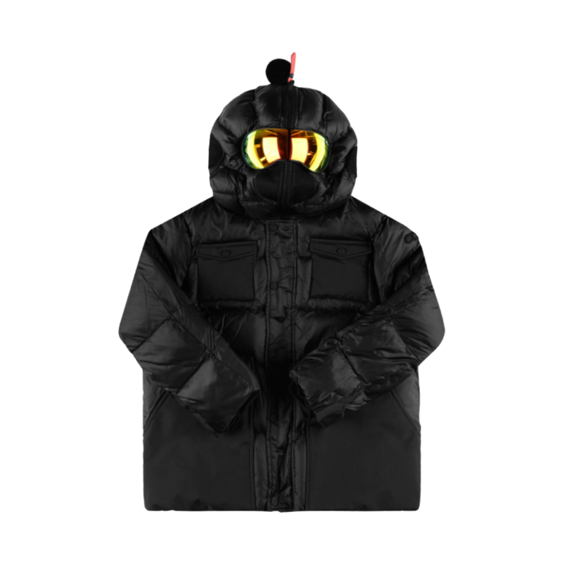(키즈) AI 라이더스 고글 포켓 다운 자켓 블랙((Kids) AI Riders Goggle Pocket Down Jacket Black)