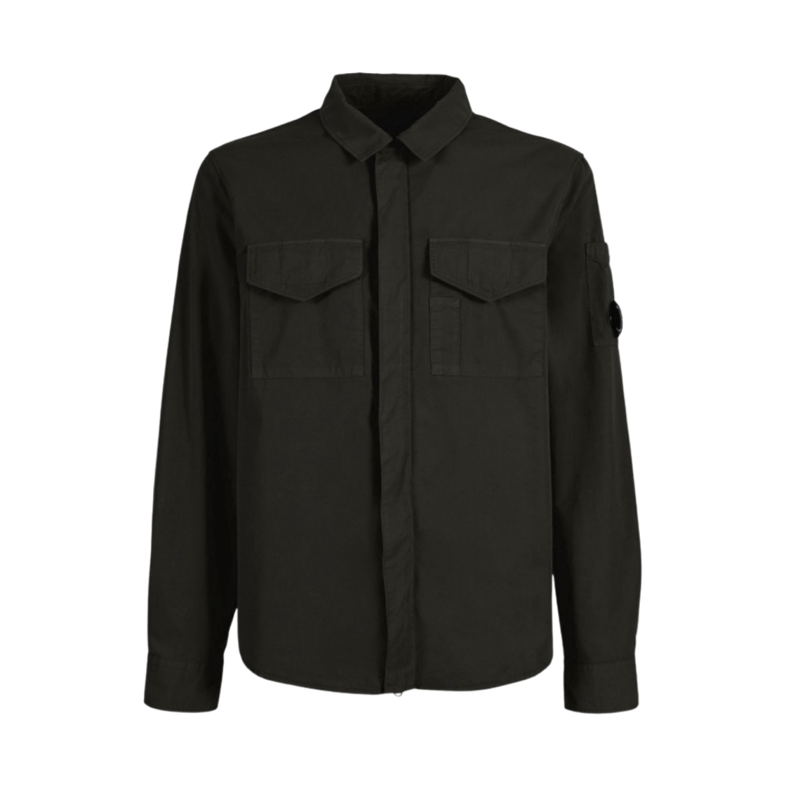 C.P. 컴퍼니 에머라이즈드 개버딘 유틸리티 셔츠 블랙 - 22SS(C.P. Company Emerized Gabardine Utility Shirt Black - 22SS) - 1