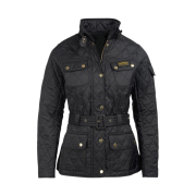 (W) Barbour International Quilted Jacket Black