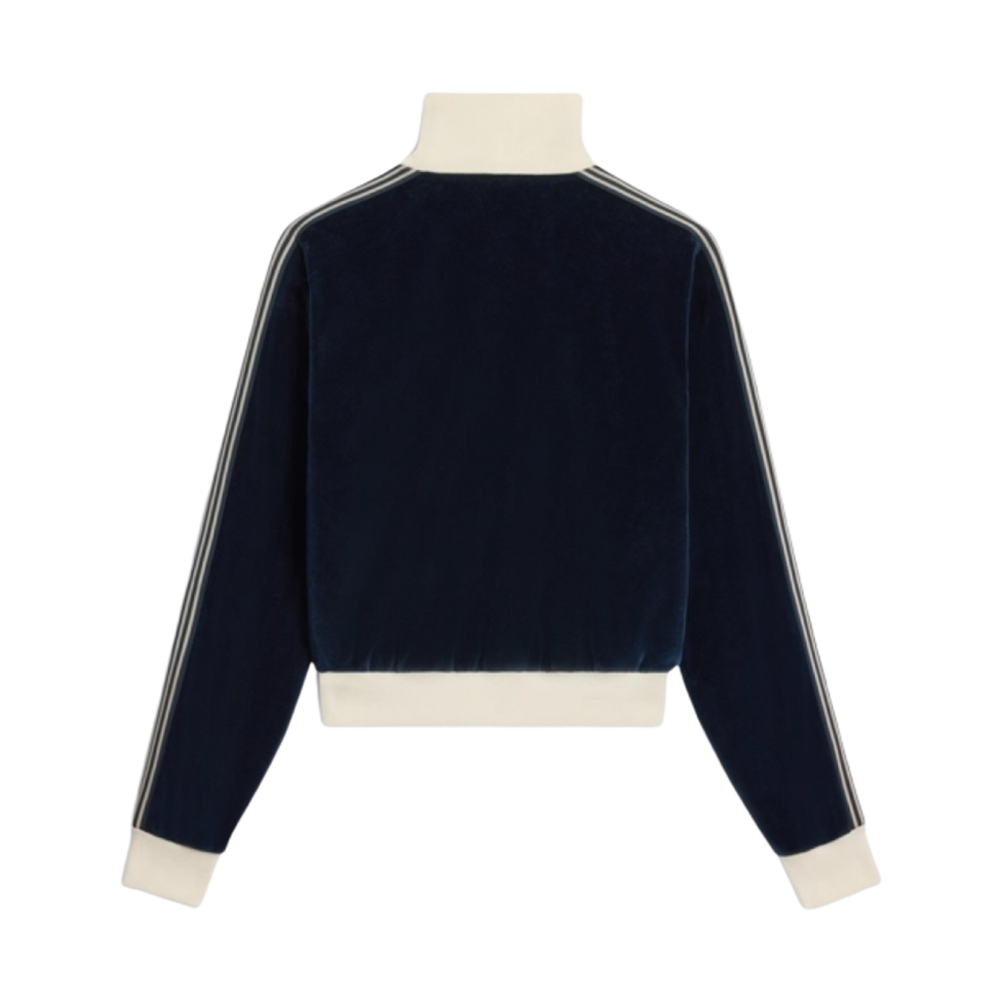 (W) 셀린느 트리옹프 벨벳 저지 재킷 미드나잇 오프 화이트((W) Celine Triomphe Velvet Jersey Jacket Midnight Off White) - 2