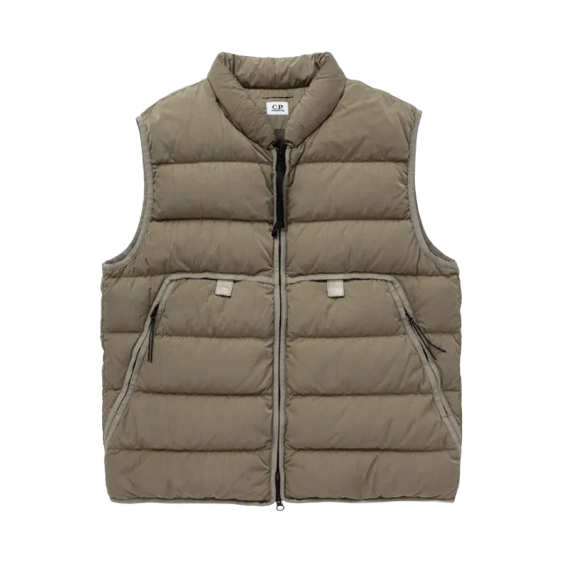 15CMOW030A006369G335 C.P. Company Eco-Chrome R Down Vest Silver Sage - 23FW