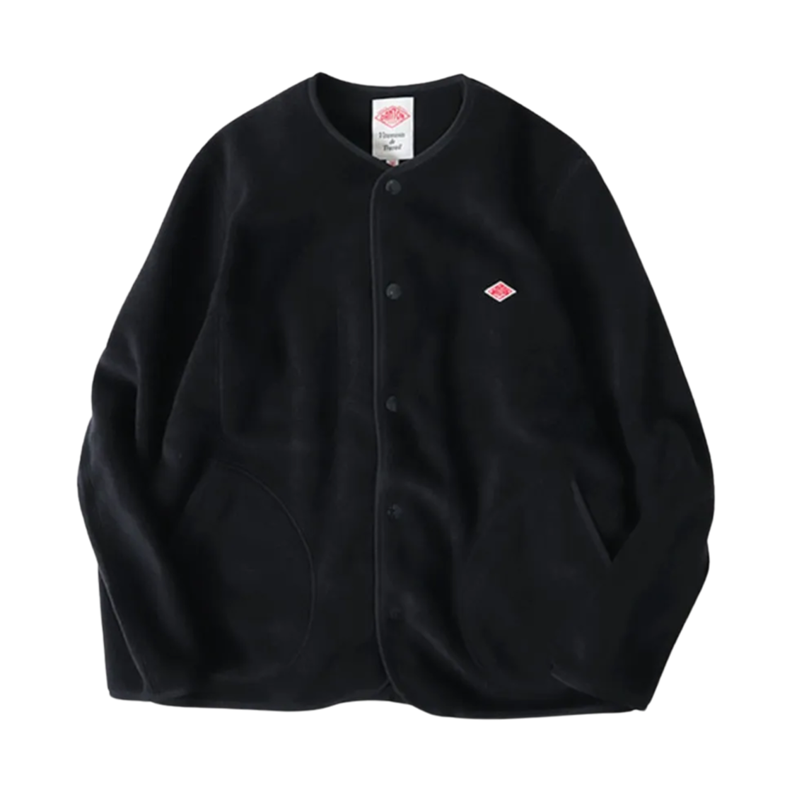 단톤 플리스 칼라리스 자켓 블랙(Danton Fleece Collarless Jacket Black)