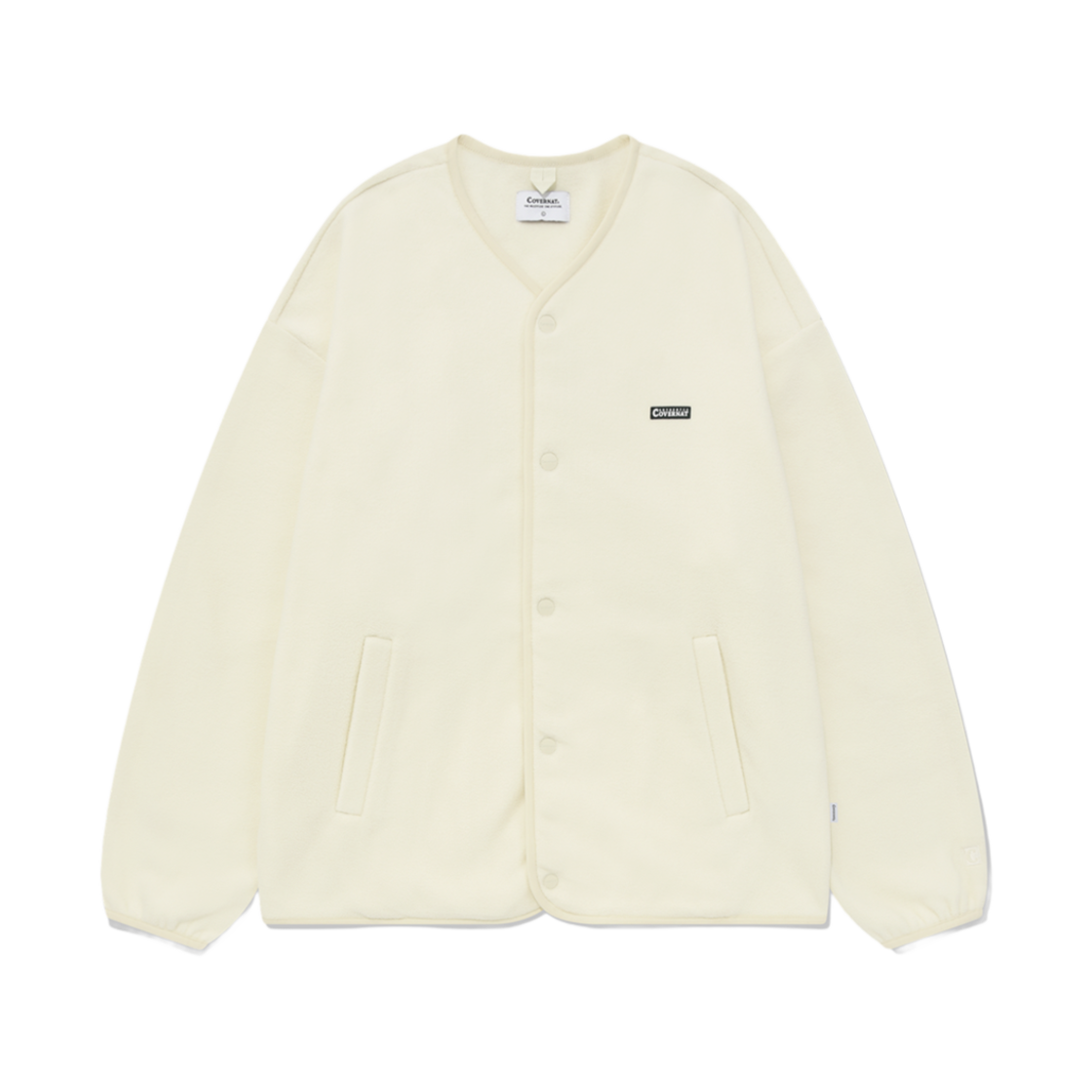 커버낫 플리스 카라리스 자켓 아이보리(Covernat Fleece Collarless Jacket Ivory) - 1