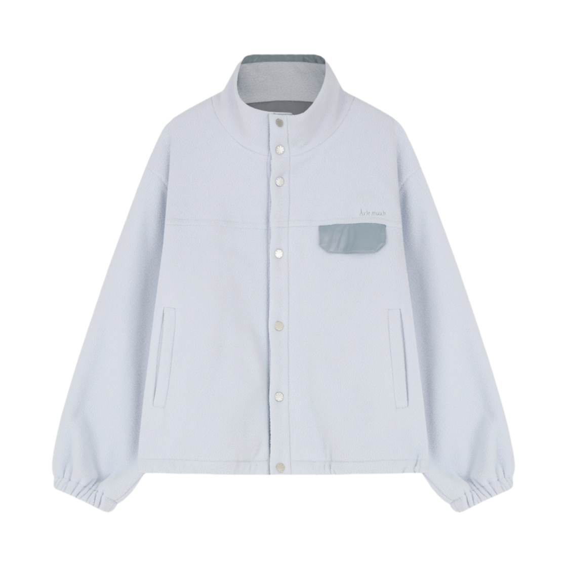 AM01JK2310-BL Aviemuah Oversized Logo Fleece Jacket Blue