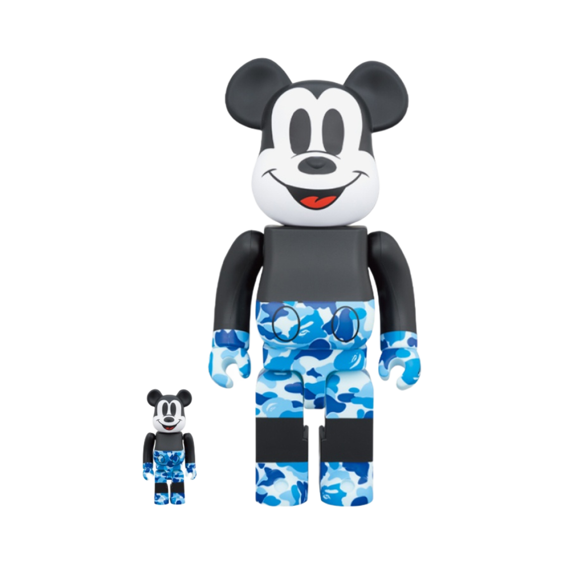 베어브릭 x 베이프 미키 마우스 100% & 400% 세트 블루(Bearbrick x BAPE Mickey Mouse 100% & 400% Set Blue) - 1
