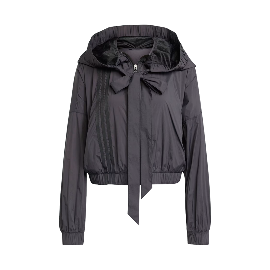 JJ0905 (W) Adidas Ruched Light Bomber Jacket Black - KR Sizing