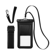 SINJIMORU Phone Waterproof Case Lock Pocket Bag Necklace Strap iPhone Galaxy Pack Black