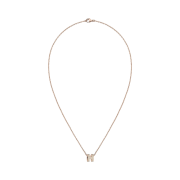 (W) Hermes Mini Pop H Pendant Rose Gold & Marron Glace