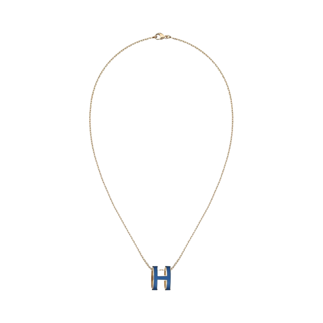 (W) 에르메스 팝아슈 펜던트 골드 하드웨어 & 블루 로아얄((W) Hermes Pop H Pendant Gold & Bleu Royal) - 1