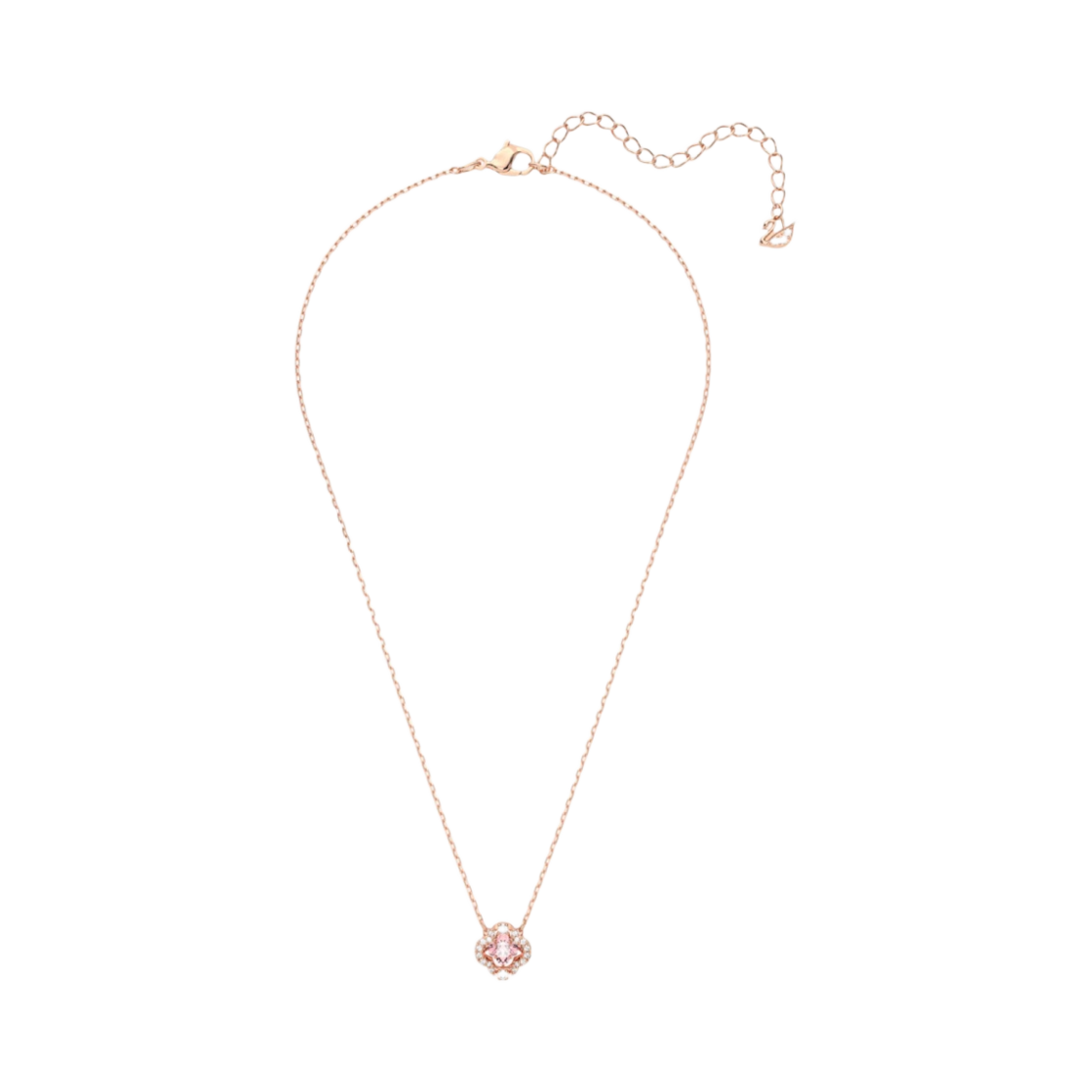 (W) 스와로브스키 스파클링 댄스 네클리스 핑크 로즈 골드 플래팅((W) Swarovski Sparkling Dance Necklace Pink Rose Gold Plated)