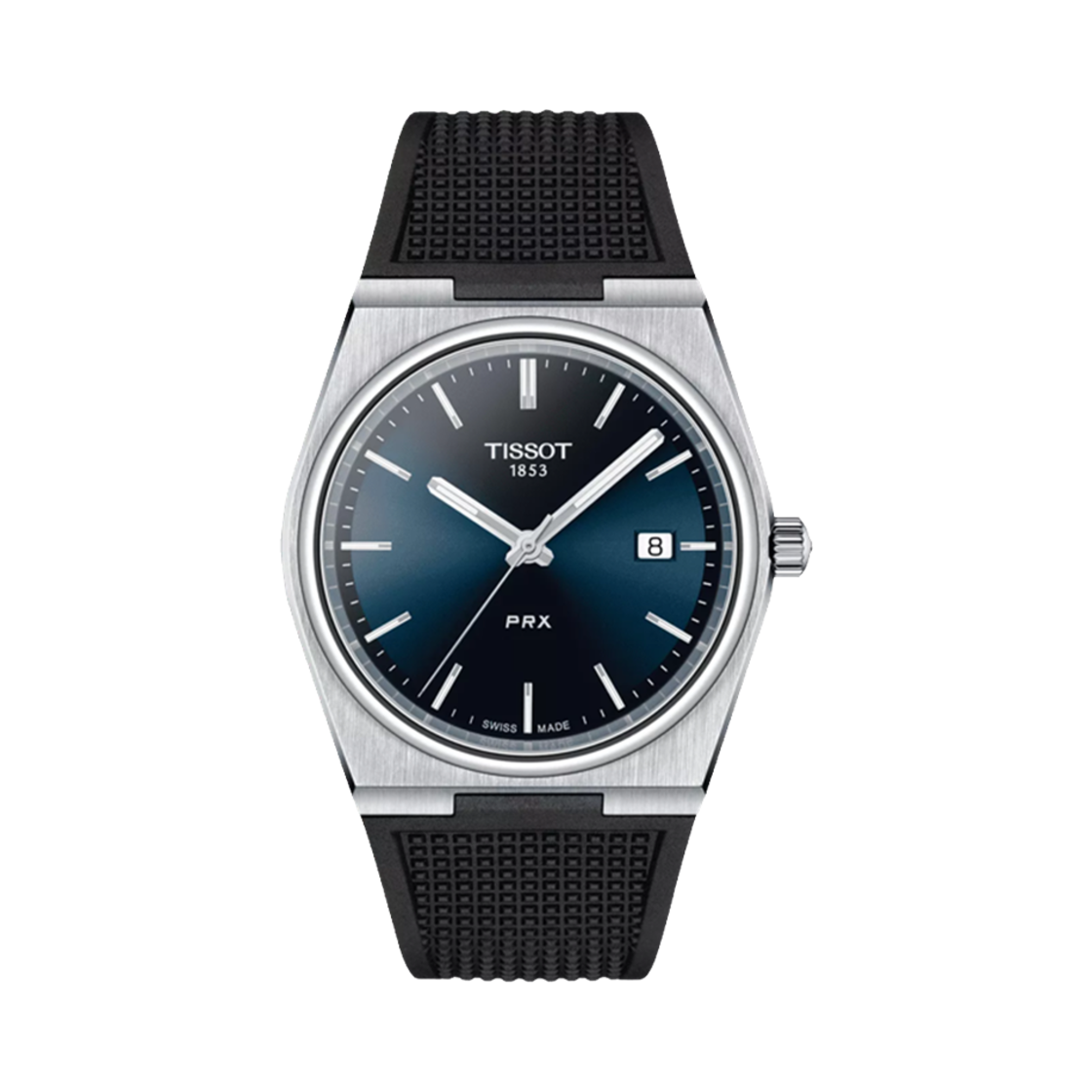 T1374101704100 Tissot PRX 40mm Quartz Rubber Black Blue