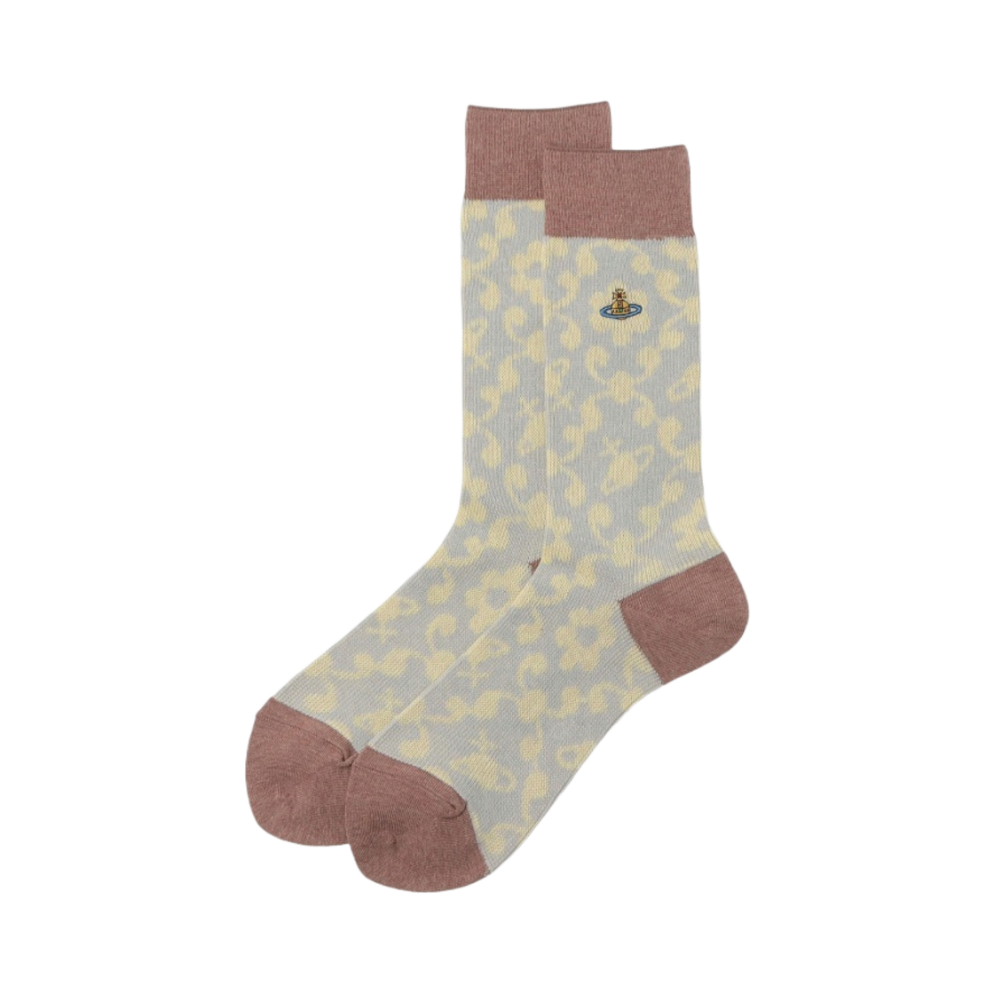 (W) 비비안 웨스트우드 블루밍 테라스 크루 삭스 블루((W) Vivienne Westwood Blooming Terrace Crew Socks Blue) - 1