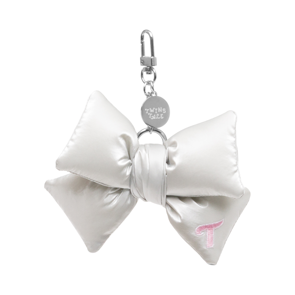 트윈스 x 블루밍테일 리본 키링 실버(Twins x Bloomingtale Ribbon Keyring Silver)