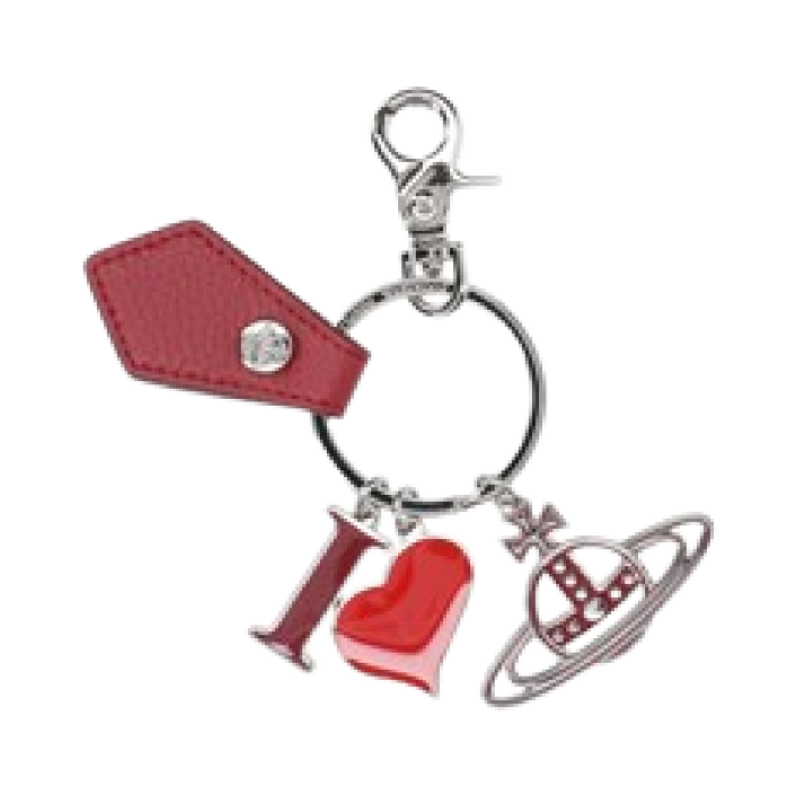 8203011EU-S000D-H407 Vivienne Westwood I Love Orb Logo Keyring Red