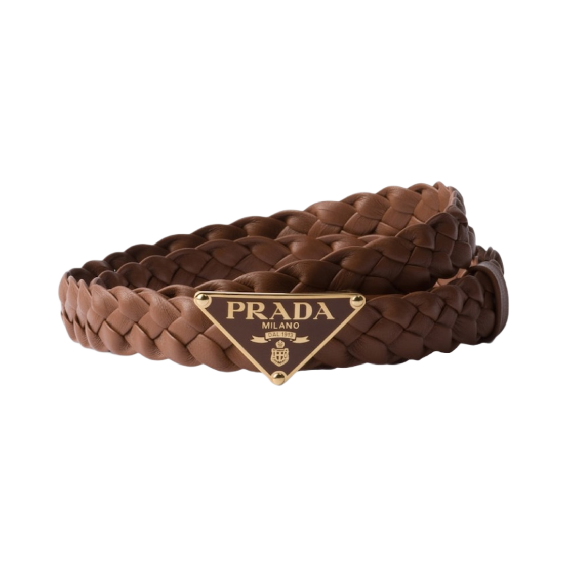 1CS112-2C9B-F0046 (W) Prada Nappa Leather Belt Cognac