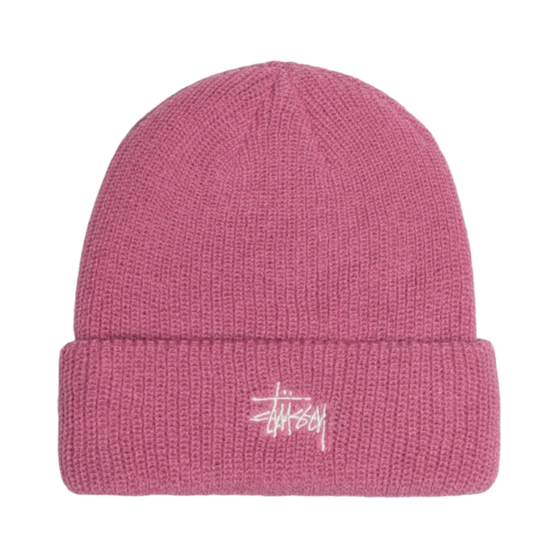 스투시 베이직 커프 비니 더스티 핑크