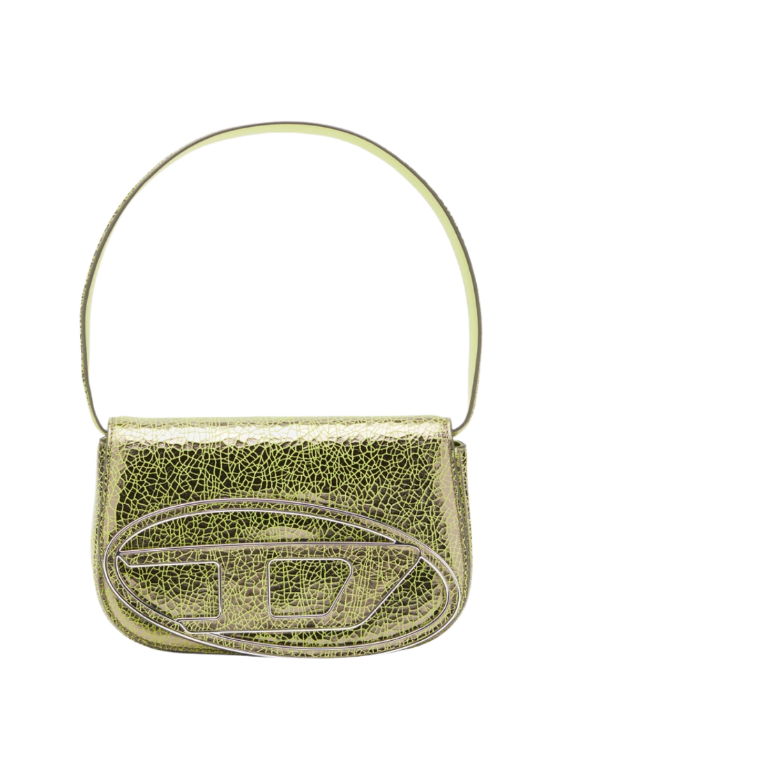 디젤 1DR 숄더백 인 크랙 레더 그린(Diesel 1DR Shoulder Bag in Cracked Leather Green) - 1
