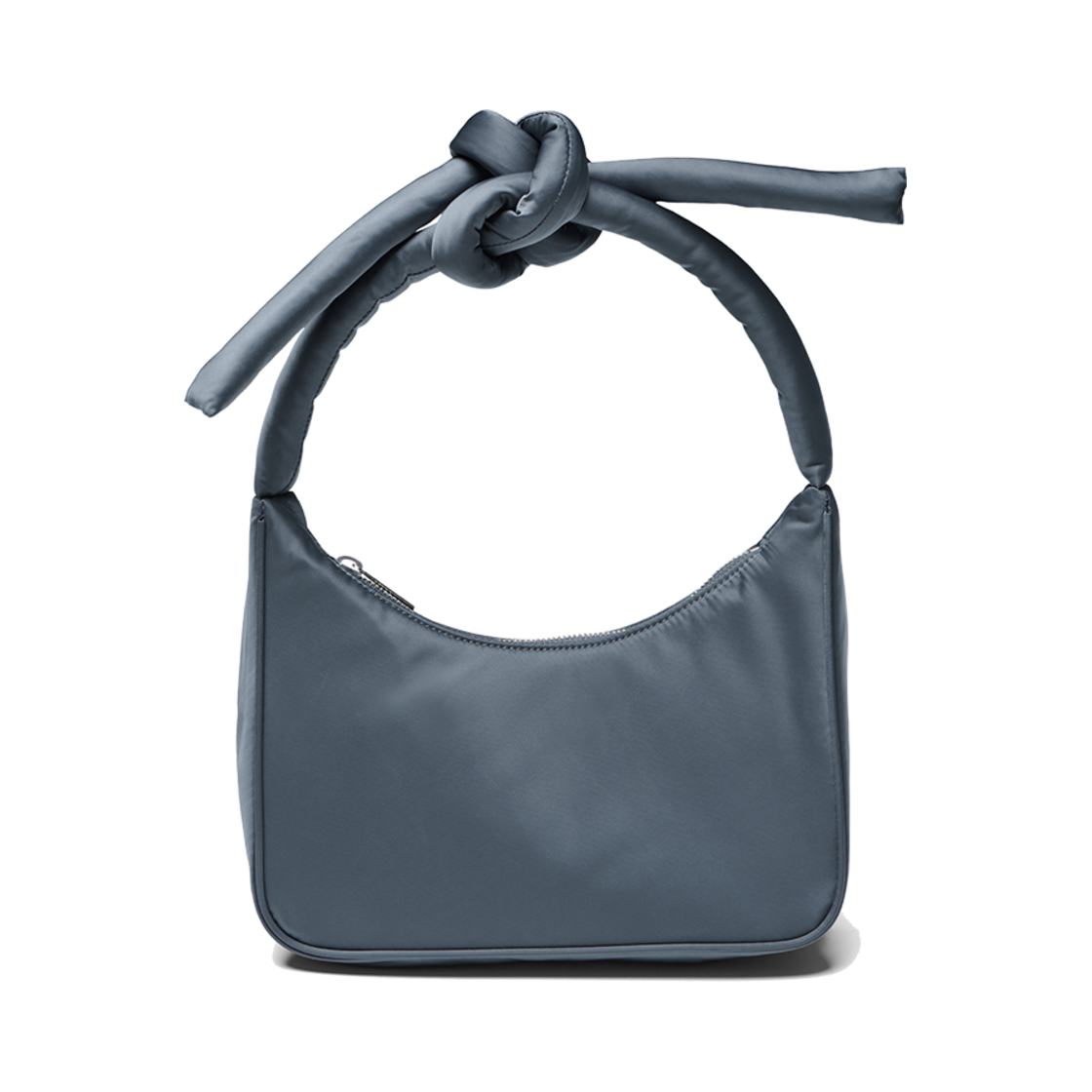 GJ24AW-ACC02_02 GOEN.J Recycled Nylon Knot Strap Shoulder Bag Grey