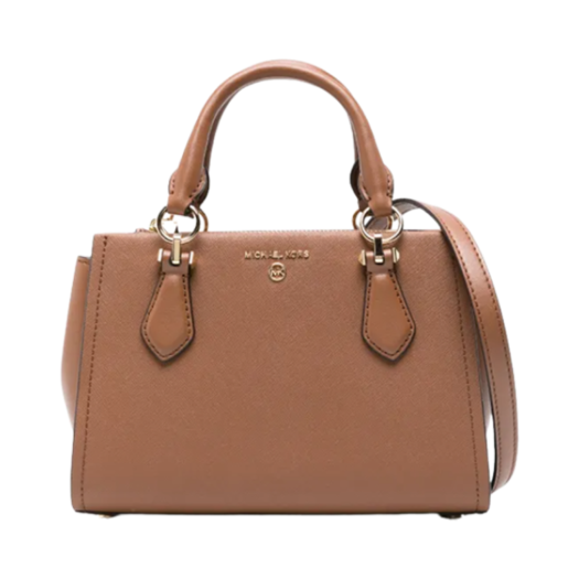 Michael Kors Marilyn Small Color Block Saffiano Leather Crossbody Bag Luggage