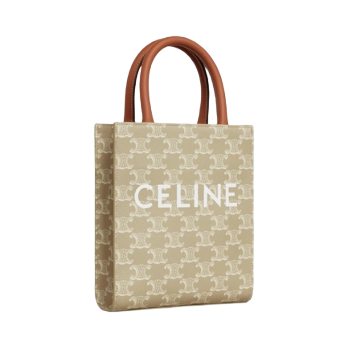 셀린느 트리옹프 캔버스 카프스킨 미니 버티컬 카바스 그레지(Celine Mini Vertical Cabas in Triomphe Canvas and Calfskin Grege) - 2