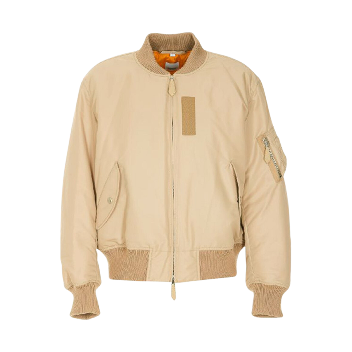 8054485 Burberry Graves Back Logo Bomber Jacket Beige