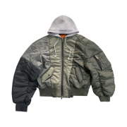 Project G/R Unbalanced Reworked Bomber Jacket Khaki