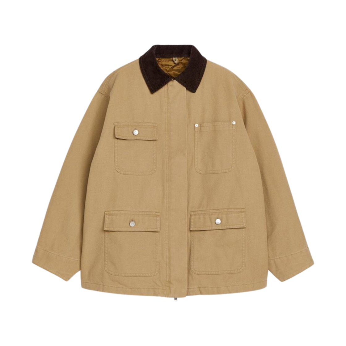 (W) 아르켓 라인드 캔버스 자켓 베이지((W) Arket Lined Canvas Jacket Beige)