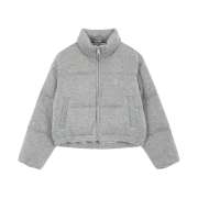 (W) Calvin Klein Cropped Knit Down Puffer Grey