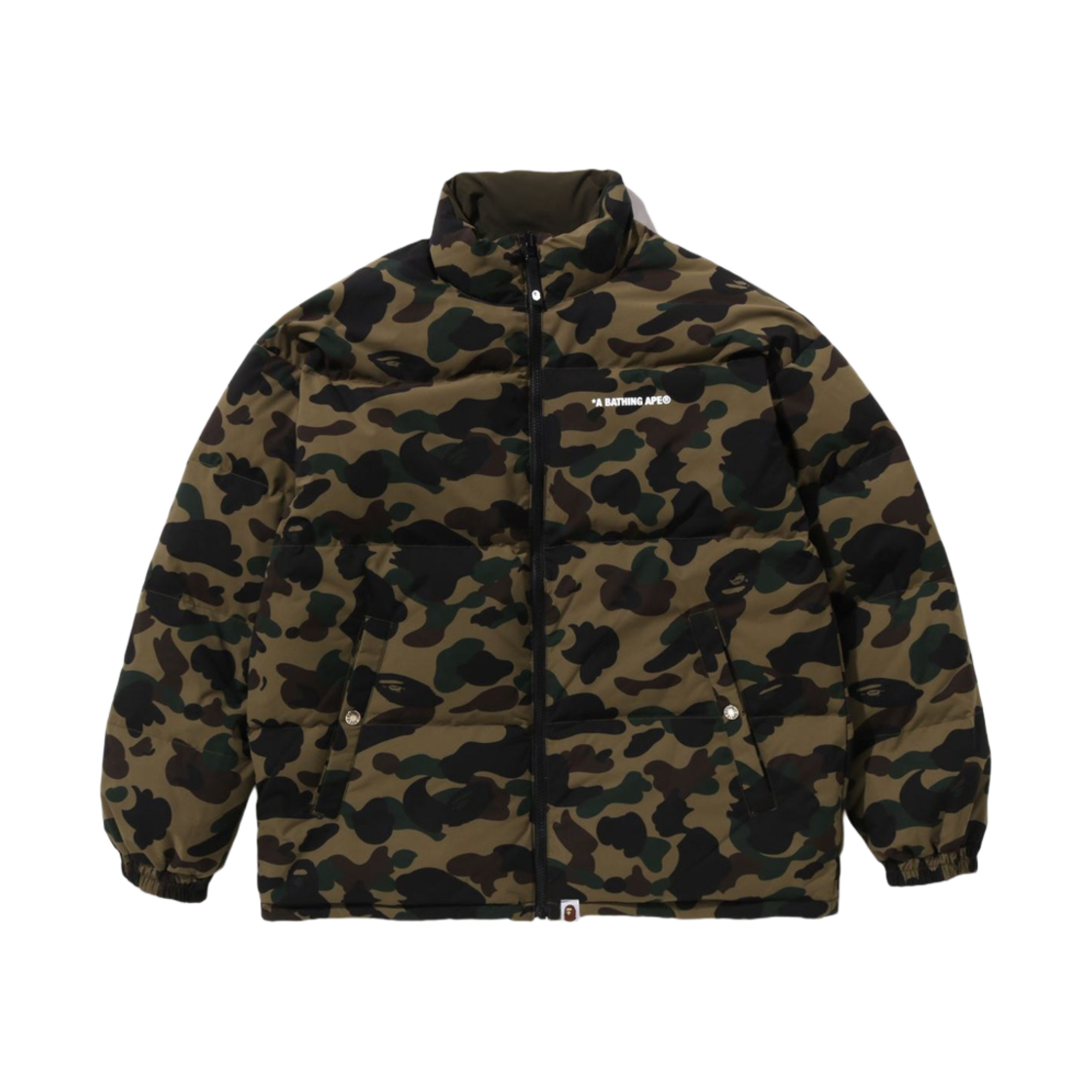 0ZXDNM144009N BAPE 1st Camo Reversible Down Jacket Green