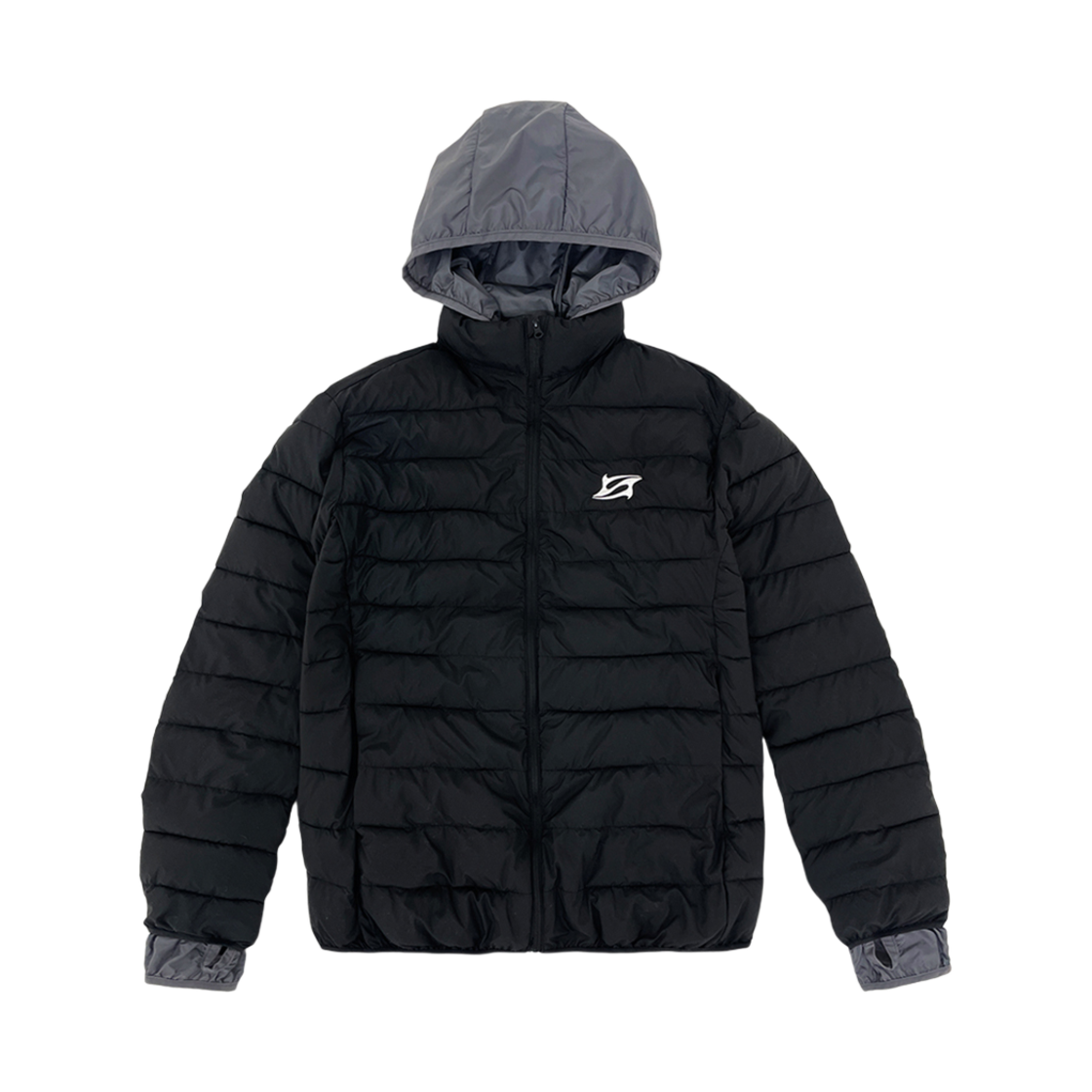 비피투디스오더 심볼 로고 푸퍼 자켓 블랙