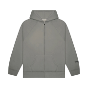 Essentials 3D Silicon Applique Full Zip Up Hoodie Gray Flannel/Charcoal - 20SS