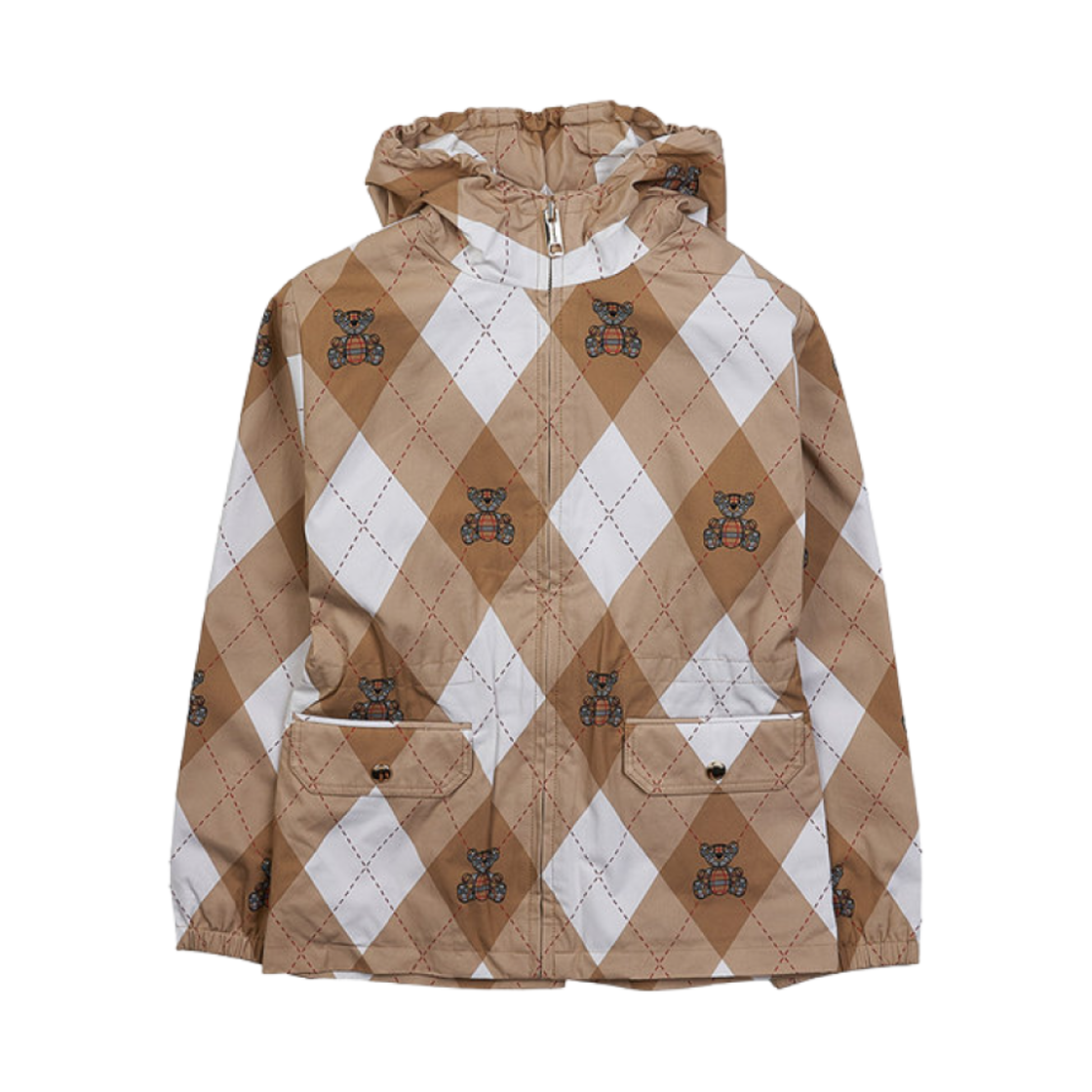 8069459 (Kids) Burberry Thomas Bear Argyle Print Jacket Soft Fawn