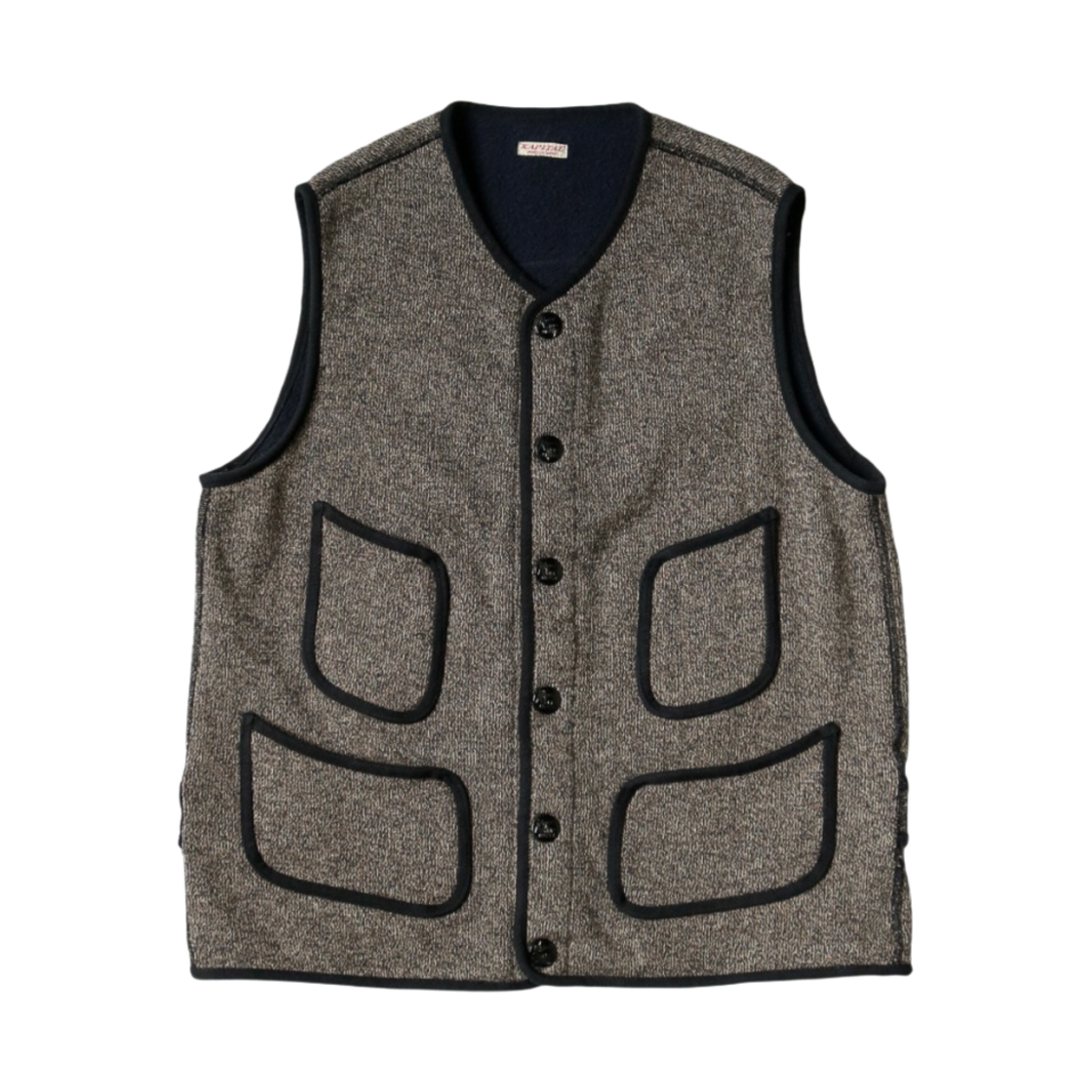 캐피탈 비치 플리스 비치 베스트 차콜(Kapital Beach Fleece Beach Vest Charcoal)